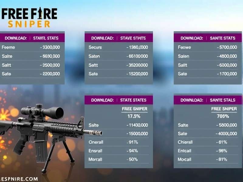 Free Fire Sniper download statistics showing growth across Indian states