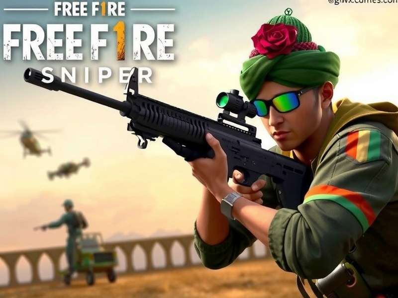 Free Fire Sniper game cover showing Indian sniper player in action